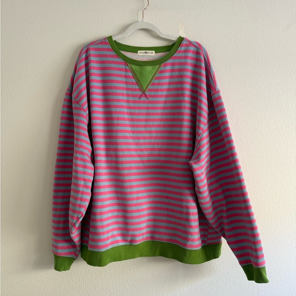 Natural Life Oversized Striped Crewneck in taffy twist women’s S/M - Picture 4 of 7